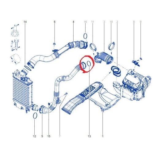Volkswagen Touran 2003-2015 Model Arası Radyatör Hortum Flanşı
