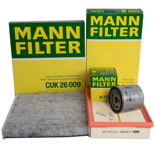 Volkswagen Golf 8 1.0 - 1.5 eTSI Motor Filtre Bakım Seti Mann Marka